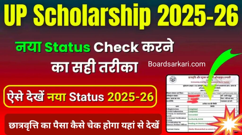 UP Scholarship Status 2025-26 